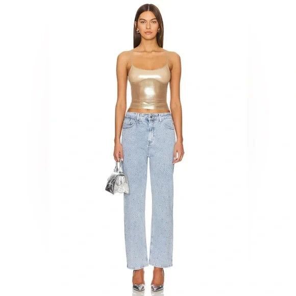 NEW GENERATION LOVE JANET CRYSTAL DENIM PANTS LIGHT BLUE $275 NWT SZ 29‎ - Picture 2 of 7